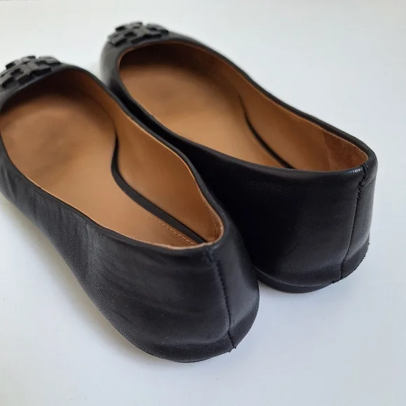 Tory Burch Lowell Ballet Flats | Size 8 | Black Leather - Picture 6 of 11